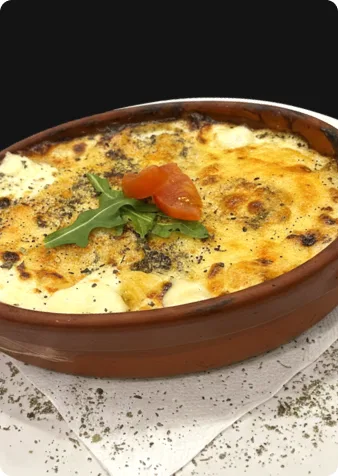 Pečena pasta u restoranu Rispetto